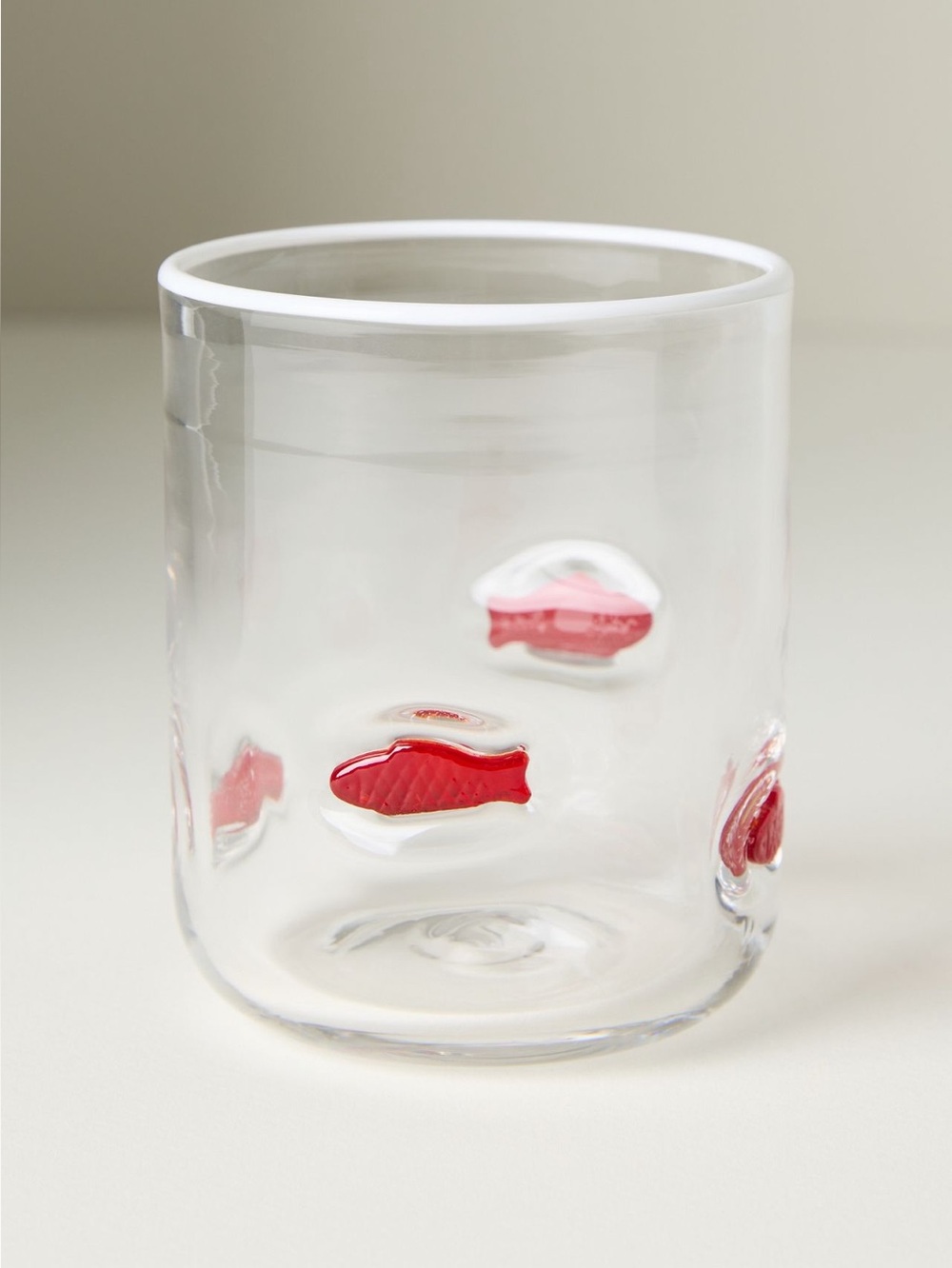 Anthropologie Fish Glass Red Swedish Fish Candy Icon Juice New Summer
